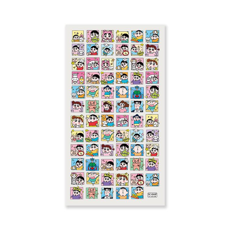 Sky Original Long Crayon Shin-chan Embossed Cartoon Stickers for Phone Decoration