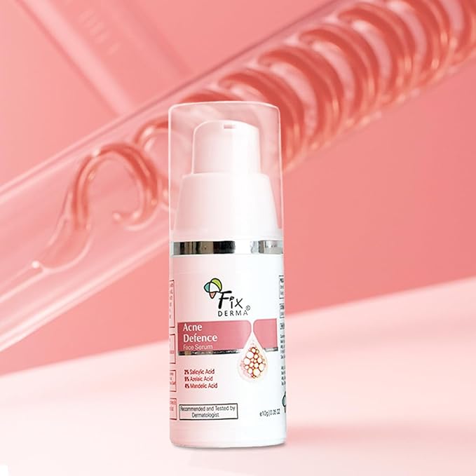 Fixderma 2% Salicylic Acid Serum 10 ml Acne cream with 5% Azelaic Acid & 4% Mandelic Acid | for Men & Women