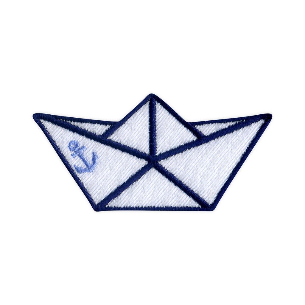 Patchion Origami boat - anchor - Self-Adhesive Backing - Embroidered Patch/Badge/Emblem