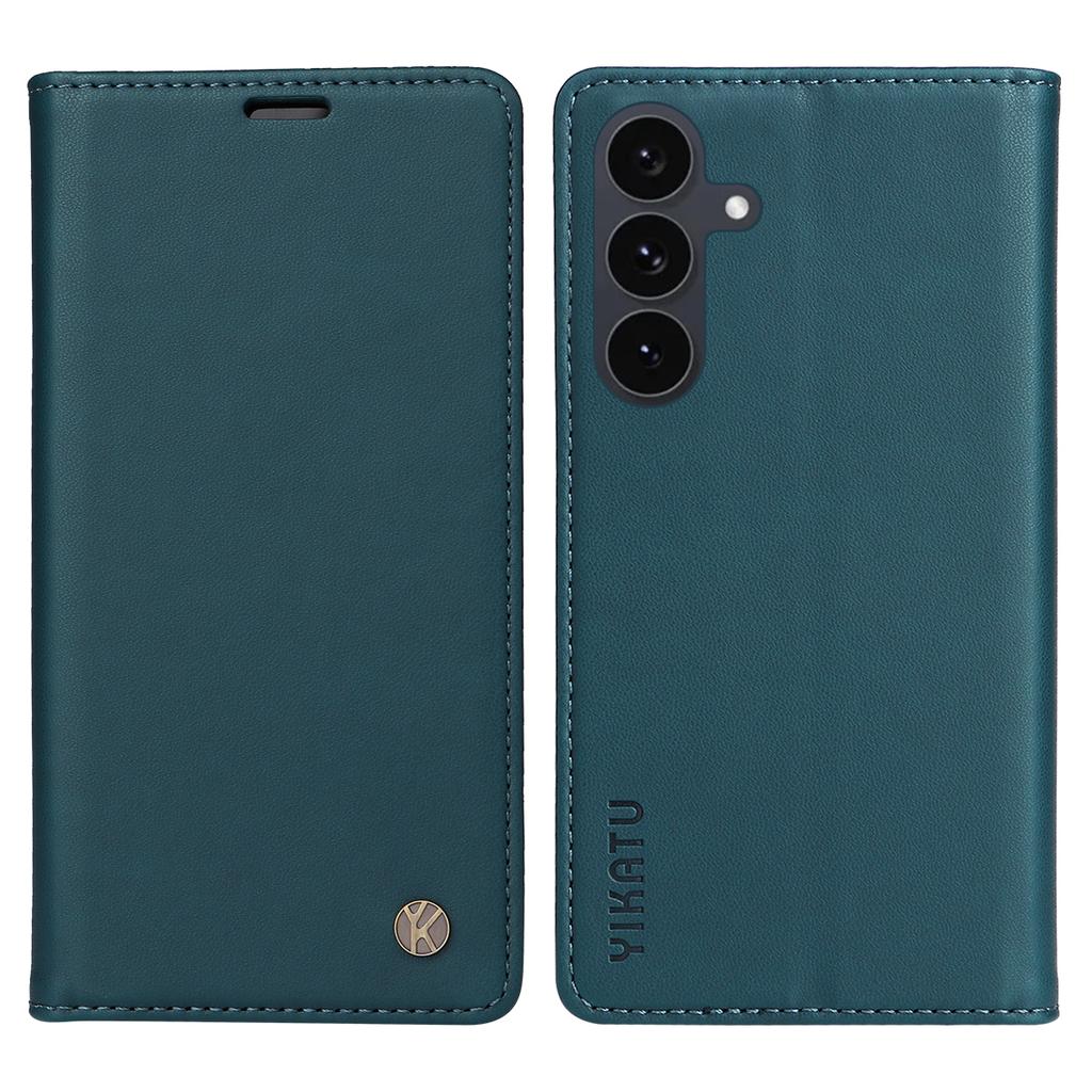 For Samsung Galaxy S25 FE Phone Cases YIKATU Magnetic Closure PU Leather Mobile Cover