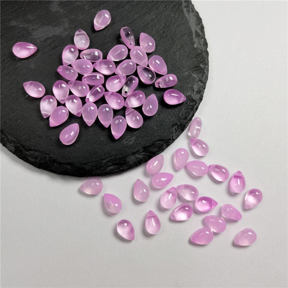 30Pcs Gradient Color 6x9mm Water Drop Shape Beads Czech Glass Beads For Jewelry Making DIY Handmade Hairpin Craft Accessories