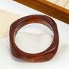 European and American geometric smudge coffee bracelet resin arc bracelet niche design student girlfriend jewelry women