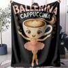 B-ballerina Cappuccina Throw Soft Flannel Throw Summer Blanket Lightweight Cozy Nap Blanket for Sofa Bed Travel