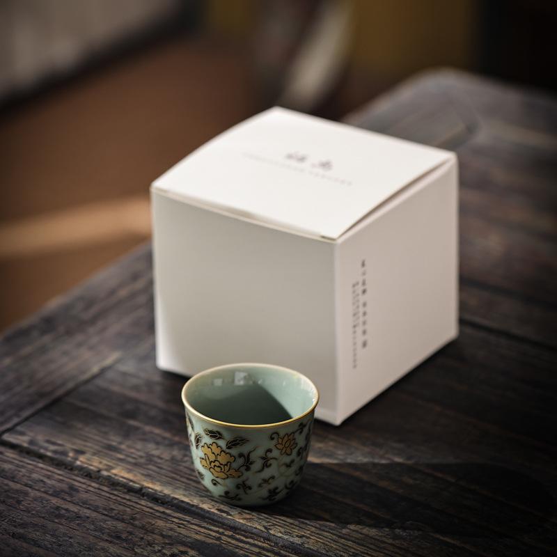 Celadon Master Cup Light Luxury Tea Cup Kung Fu Tea Set Drinking Tea Large Teacup Single Cup Personal Special Teacup Tea Cup