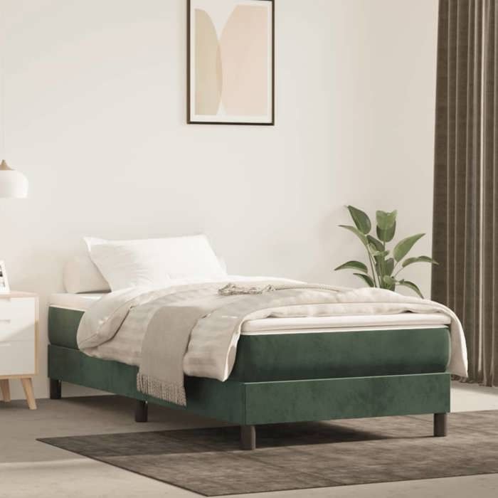 VidaXL Matelas de Lit à Ressorts Ensachés, Matelas à Mémoire de Forme, Matelas de Lit Chambre à Coucher, Vert Foncé 4007157