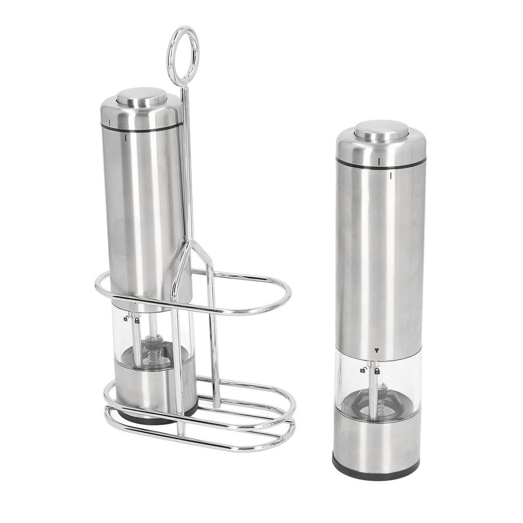 Electric Pepper Grinder Battery Powered 20g Stainless Steel Multifunctional with Stand Electric