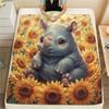 1 Stück Flanelldecke mit Cartoon-Druck, Hohe Qualität, Bequem für alle Jahreszeiten, Heimdekoration, Wärme und Komfort, Perfekt als Weihnachts- oder Geburtstagsgeschenk