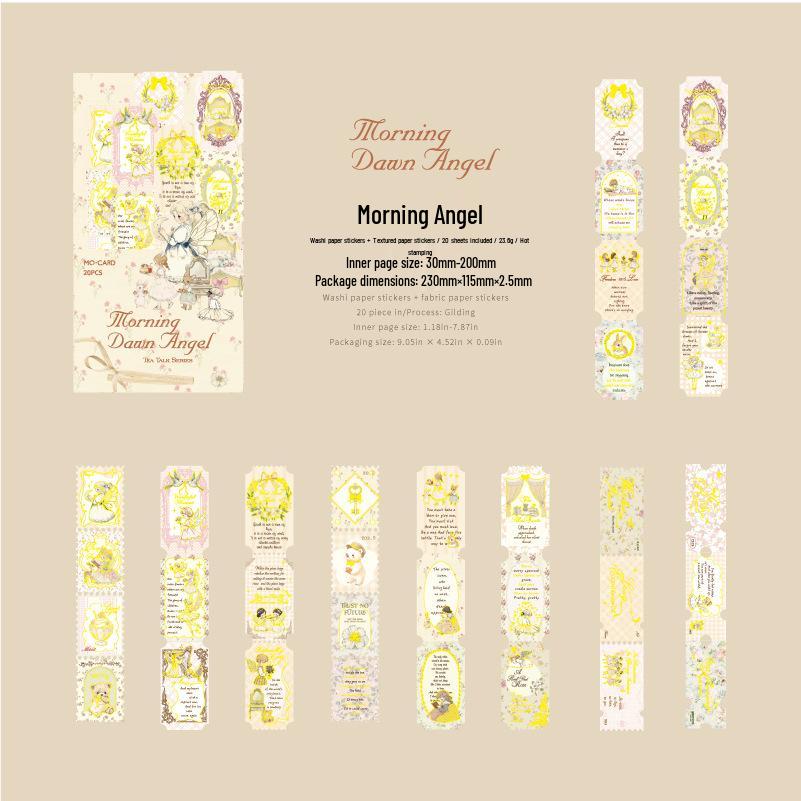 Mò Mò Girly Tea Party Double Pack Stickers - Hot Stamping, Fresh 4 Styles
