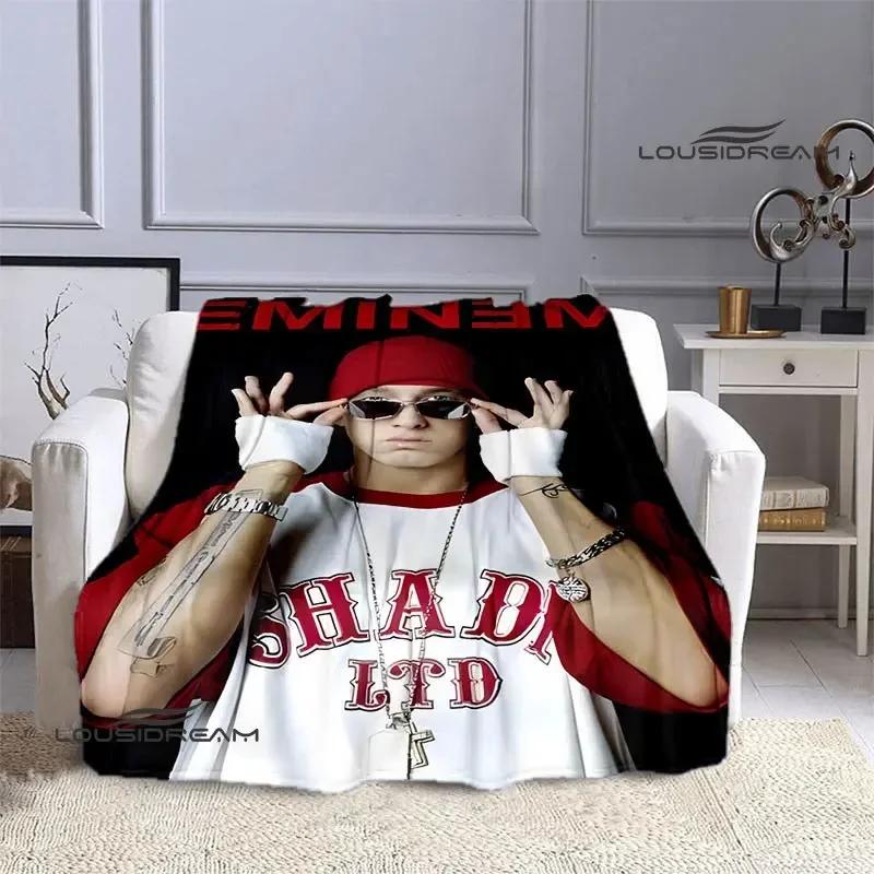 Eminem Hip-hop Singer Printing Blankets Warm Blanket Flannel Blanket Picnic Blanket Blankets for Beds Birthday Gift