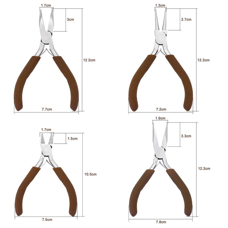 Professional Jewelry Making Tools Jewelry Pliers Needle Nose Pliers Round Wire Cutters for Supplies Wrapping DIY Crafts Beading