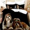 Cute Dog Lovely Puppy Pet Bedding Set 3D Printed Suitable For Bedroom Duvet Cover Set With Pillowcases Kids Home Textile