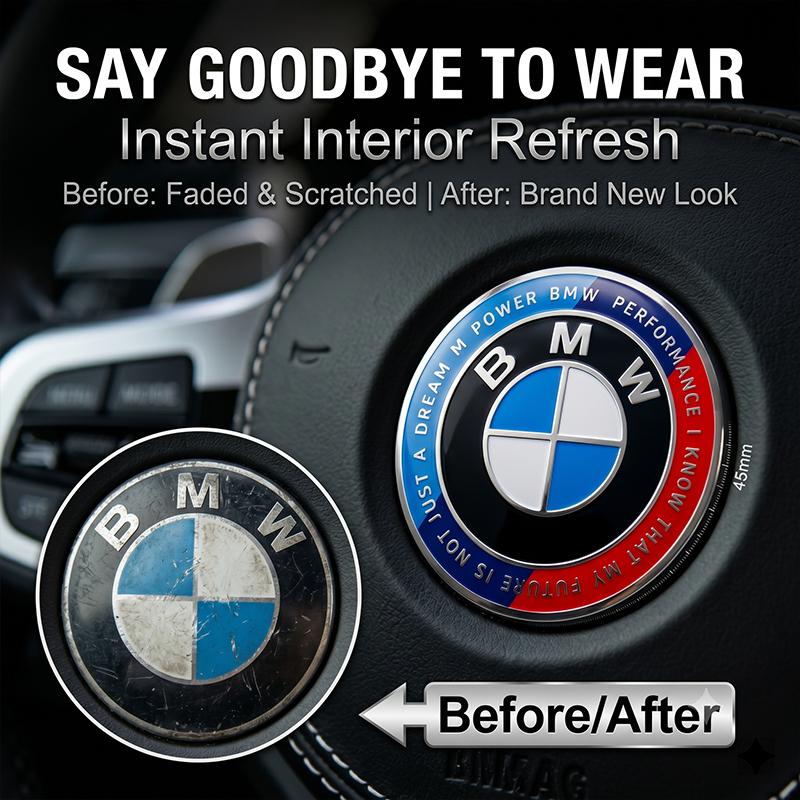 1 Stück Auto Lenkrad Aufkleber Dekoration Logo Plakette für BMW E46 E39 E90 E60 E36 F30 F10 E34 E30 F20 E92 M3 M4 M5 X5 X6
