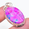 Natural Pink Triplet Opal Gemstone 925 Sterling Silver Pendant 1.85" AP-14230