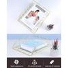 Modern Stackable Letter Tray Desktop Organizer Under Desk Hanging Organizer Metal Paper Tray for Women Men Student Staff