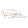 Pull Out Daybed with Drawers Without Mattress White 90x200 Cm