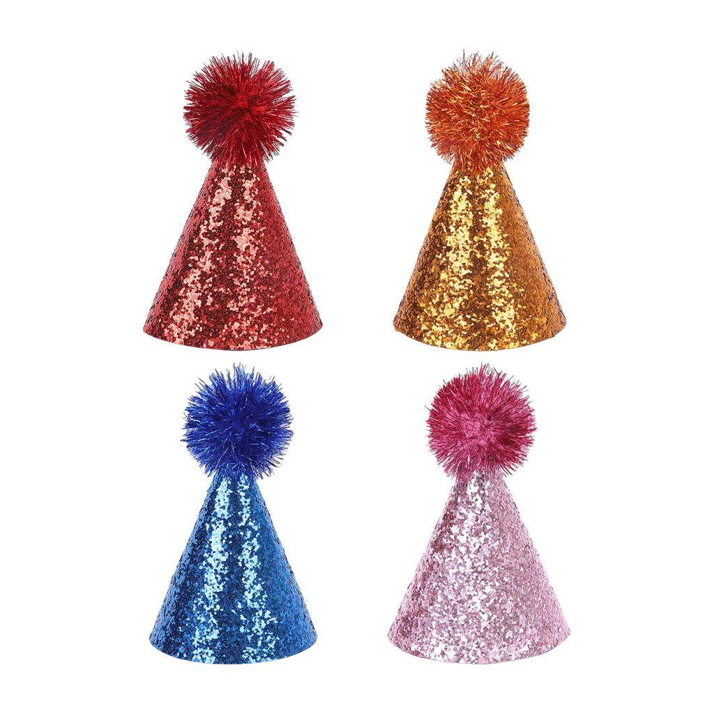 4x Birthday Hat for Dog Cat Decor Mini Party Hat for Pet Birthday Party Cat