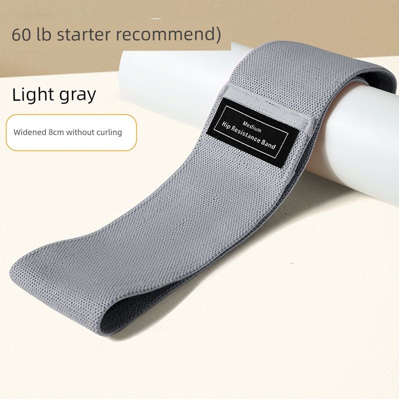 

Women s Hip Ring Knitting Yoga Elastic Band Thickened Non Slip Anti-Break Squat Tension Band Resistance Band Hip Raise Hip Lift Circle Light gray 60 pounds A1108