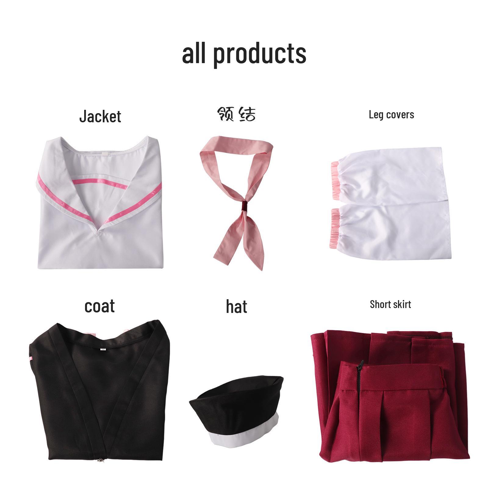 

Комплект косплея школьной формы морячки Шимоэ Кохару - Аниме Лоли-стиль Blue Archive Double XL