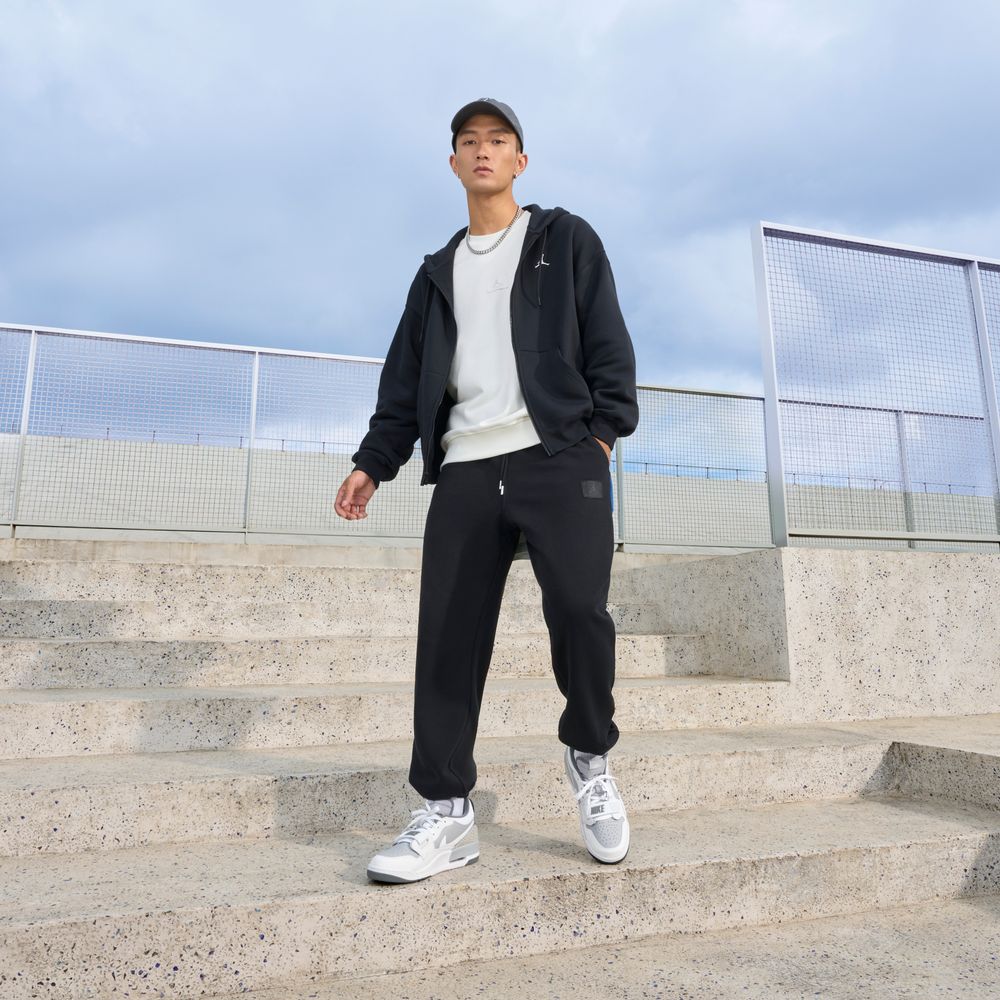 Jordan Brooklyn Fleece SS25 Sweatshirt Men's Black Sail White