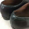 80s Vintage Rare LOTTO CONCEPT All Leather Punch Cap Toe 46 28.5-29.5 Black Dress Shoes Business(USED)