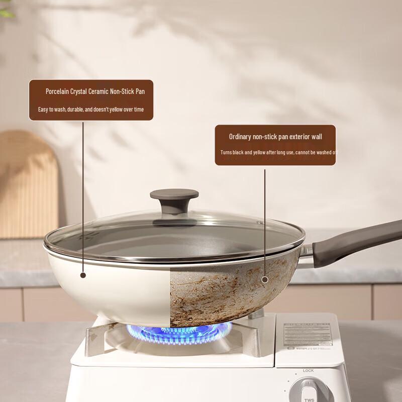 Cui Da Huang CJ32CG 32cm Ceramic Non-stick Wok