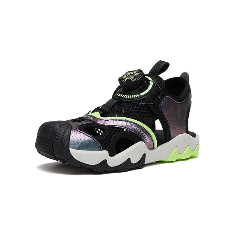 Anta Anti-Slip Wear-Resistant Sports Sandals Kids Sandals Green Silver Black A312329966-3
