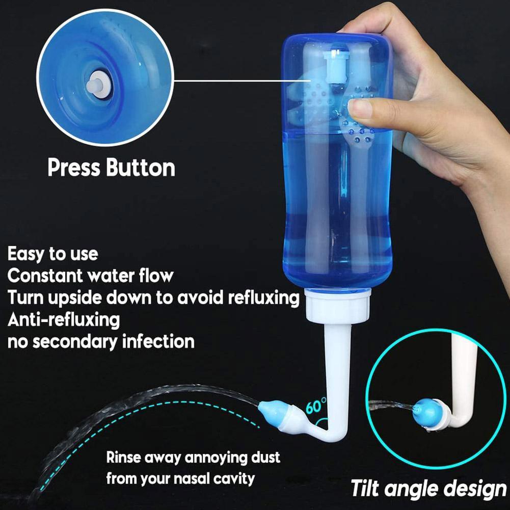 300ml Nasal Irrigator Waterpulse Nasal Wash Cleaner Nasal Rinse Bottle Nose Protector Avoid Allergic Rhinitis Adults Children