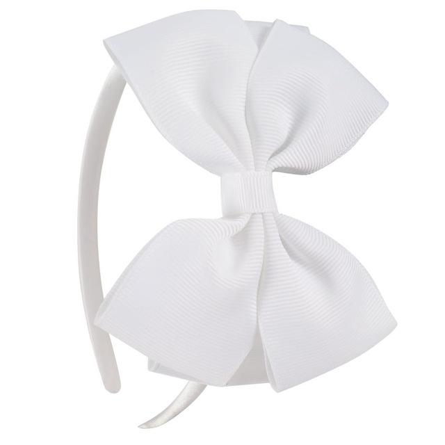 20 Solid Color Bows Hairbands Wide Large Bownot Ribbon Hair Hoop Bands For Baby Girls Kids Children's Hair Accessories Hairbands