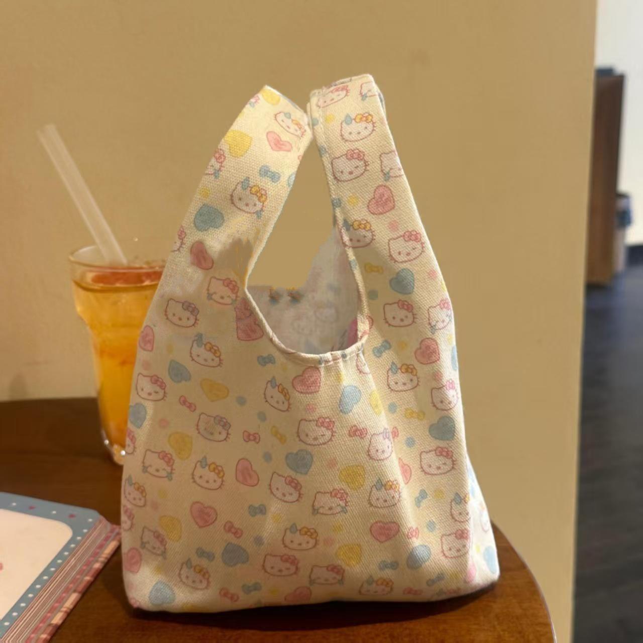 

Cute Sweet Kitty Tote Bag Underarm Bag New Tote Pouch Cartoon Women s Handbag Fashion Women Shoulder Pouch Versatile Wrist Bag