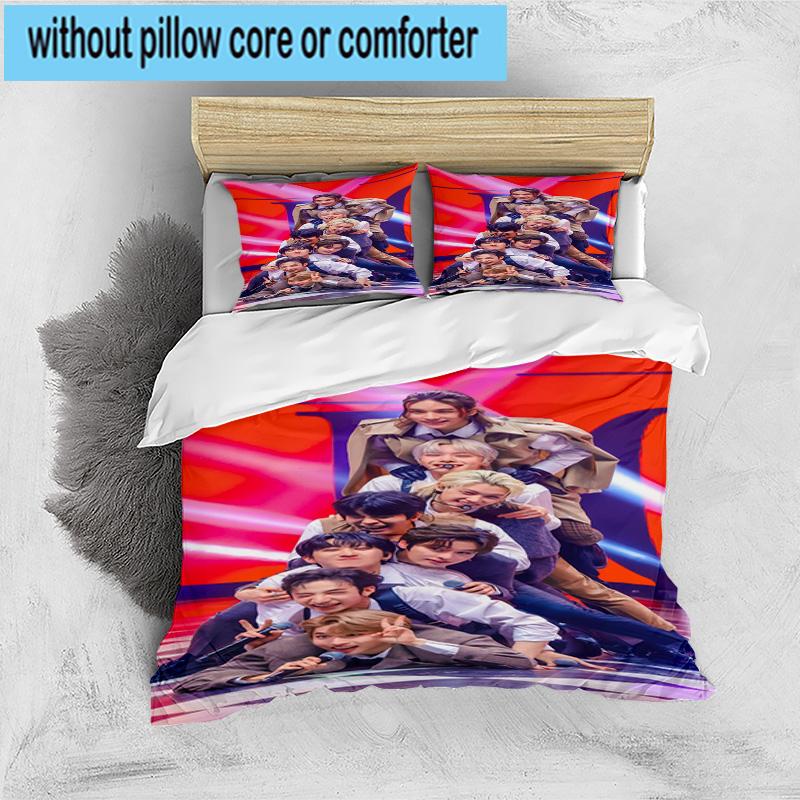 3PCS K-pop Group Poses 3pcs Bedding,Including 3PCS Duvet Cover And 2pcs Pillowcases Perfect for Christmas,Ideal for Bedroom, Dormitory