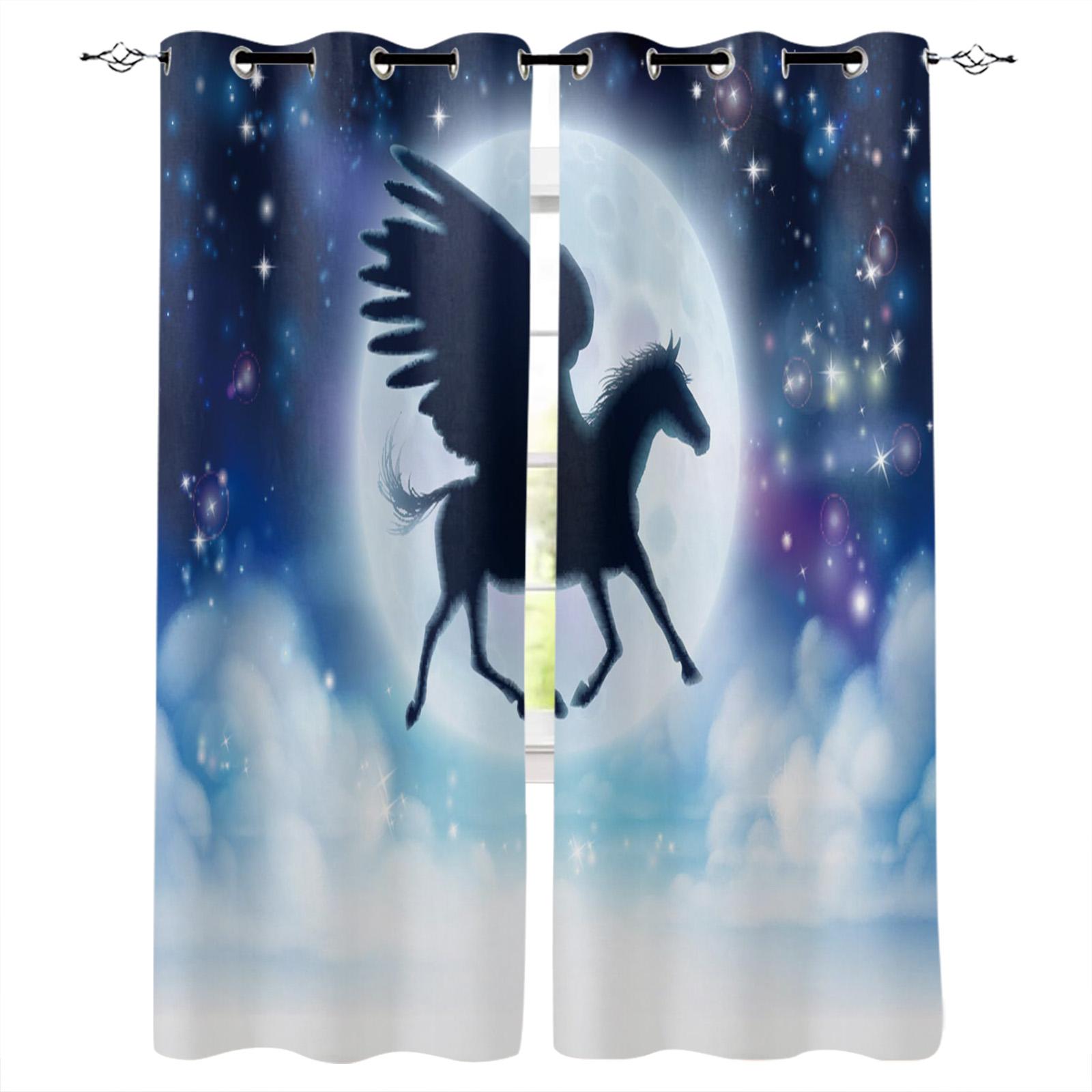 Шторы на окно с изображением лошади — фото 10