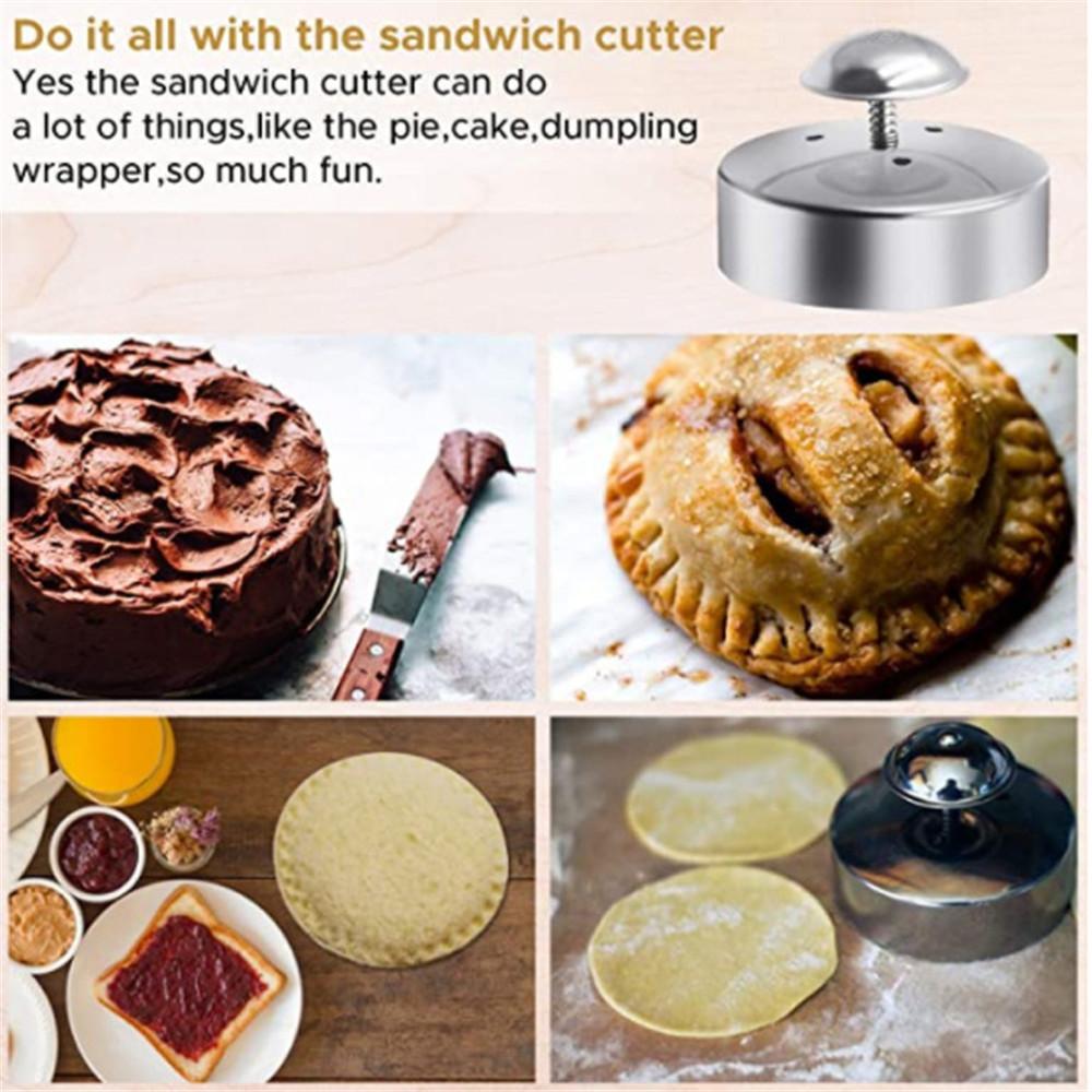 Stainless Steel Sandwich Cutting & Sealing Mold Can Be Used To Make Pies/Cakes