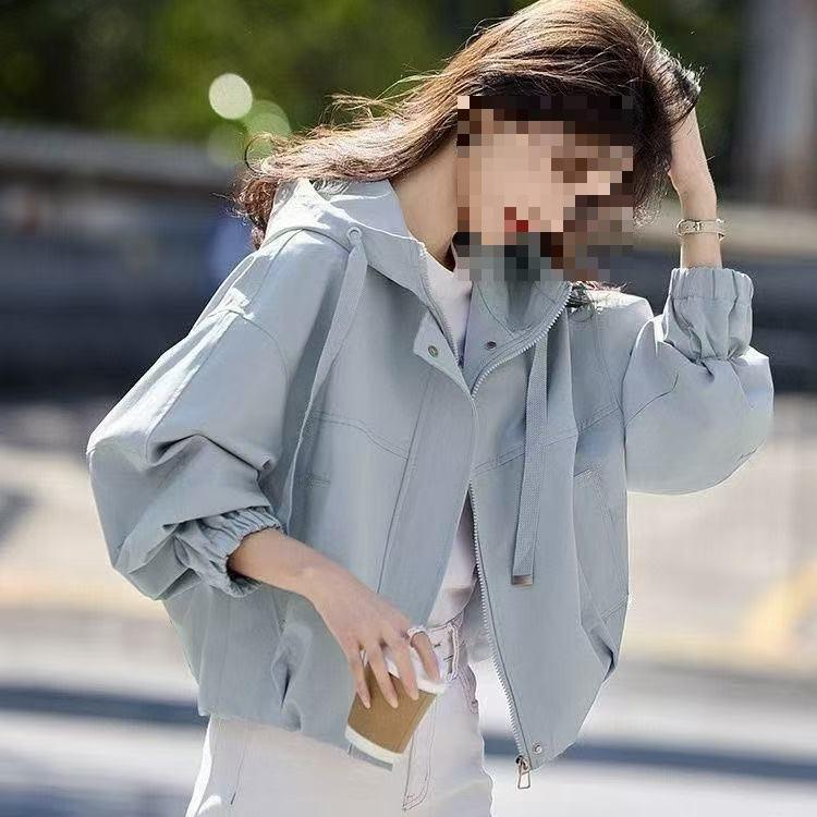 2025 Slimming Hooded Commuter Jacket: Spring/Autumn Loose Fit for Plus Sizes