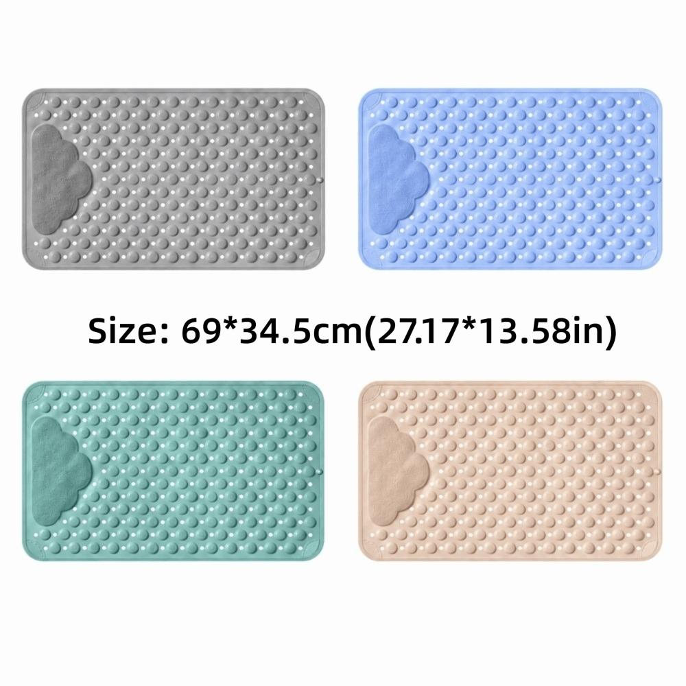 with Suction Cup Shower Mat with Drain Holes Bathroom Mat New Massage Shower Rug