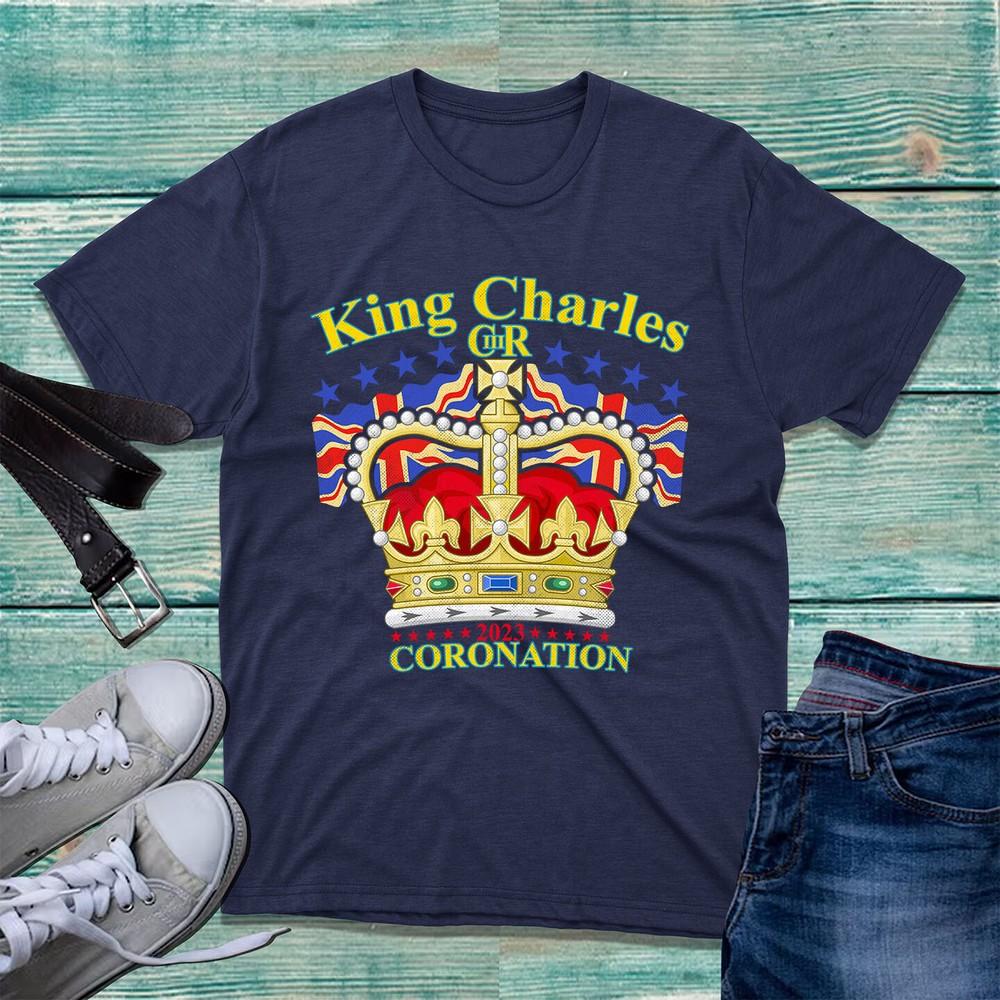 King Charles Iii Coronation Tshirt Royal Crown Cr Iii Royal Family Souvenir Top S
