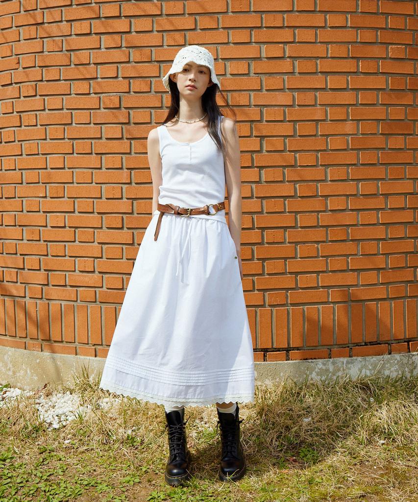 Lee Women'S Frill Long Skirt White