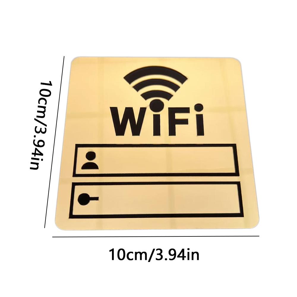 1pcs Wifi Password Sign Acrylic Material Wireless Network Coverage Signage Restroom Plaque Home Hotel Display Guest Information
