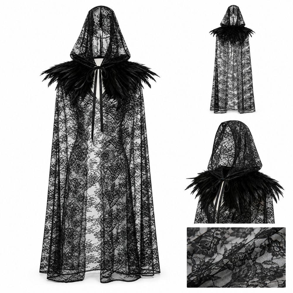 Lace-up Overcoats Vintage Vintage Hooded Cape New Design Halloween Hooded Cloak