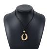 European And American Personality Design Sense Irregular Circle Pendant Necklace Temperament Simple Knot Tie Rope Accessories