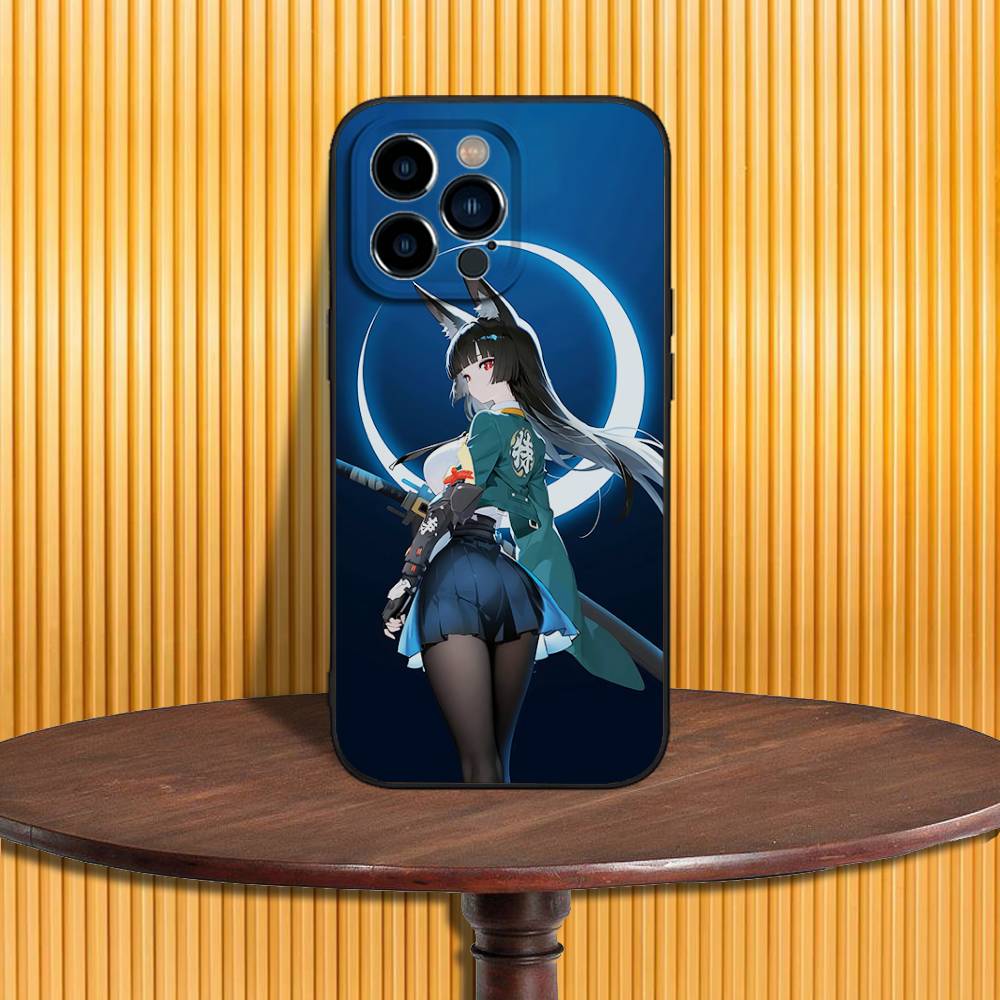 Etui Miyabi Hoshimi ZZZ na iPhone 17,16,15,14,13,12,11,Pro,Max,Plus,X,XS,SE4,E,Mini, Miękkie Czarne Etui