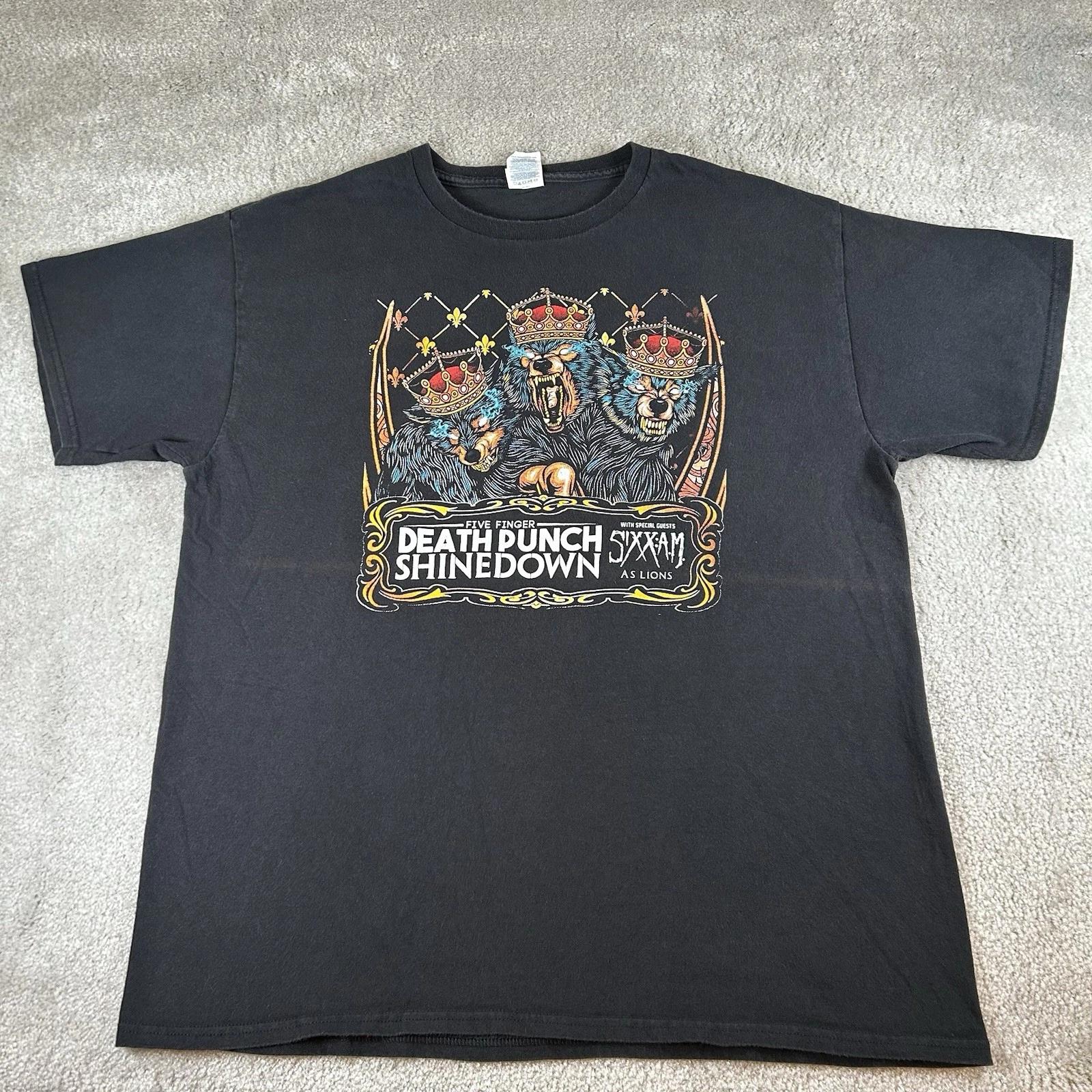 

Five Finger Death Punch Shine down Tour 2016 Band Concert T-shirt Men’s Size XL S
