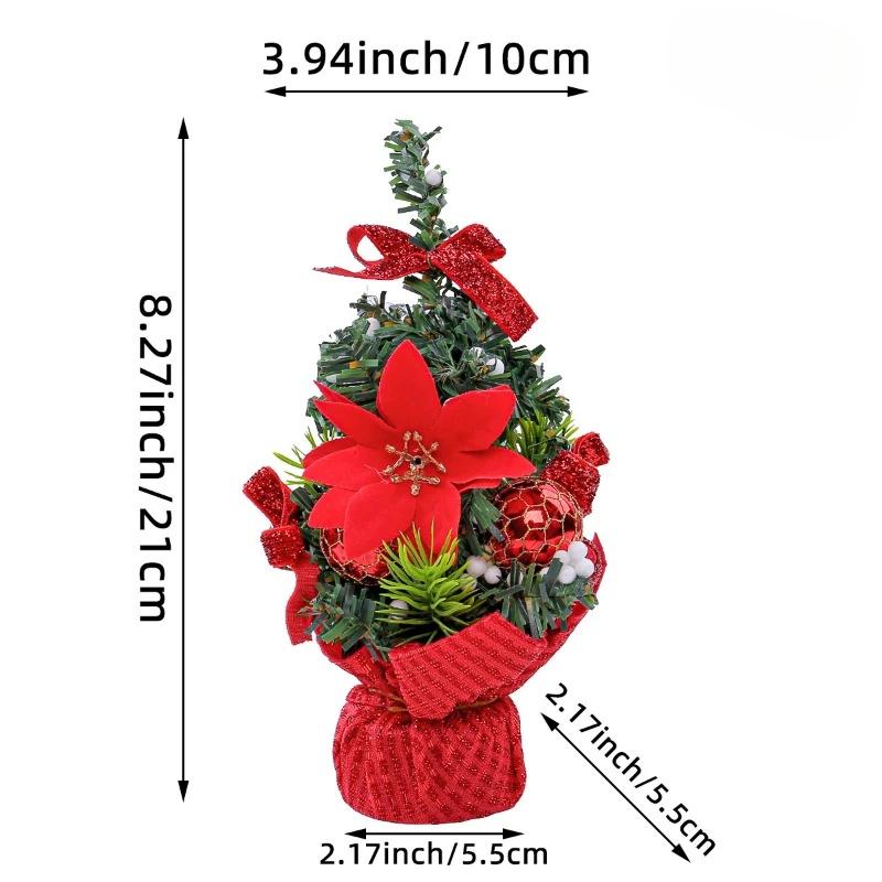 20cm Mini Christmas Tree Desk Table Decor Small Party Ornaments Gift Home Decoration Party DIY Festival Supplies