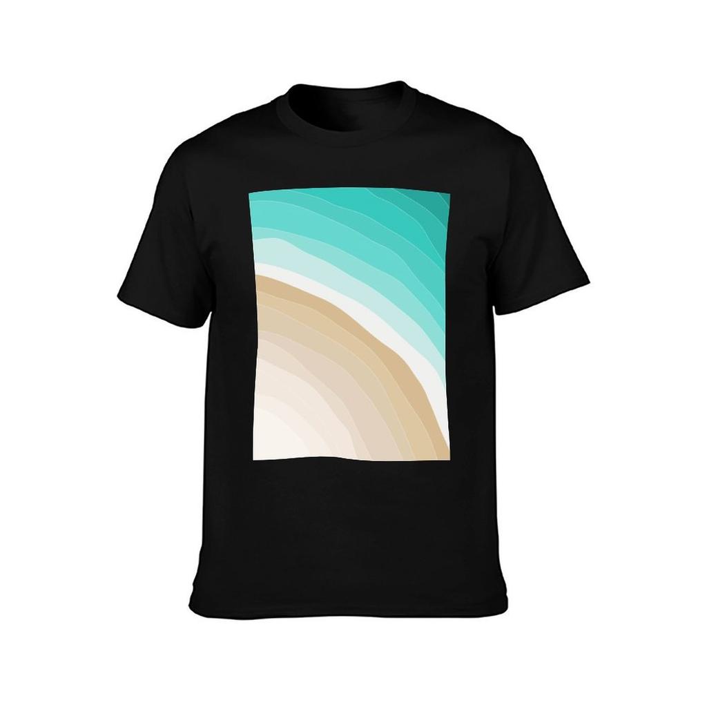 Tropical Beach Aerial 02 Turquoise TShirt Essential Solid Color TShirt