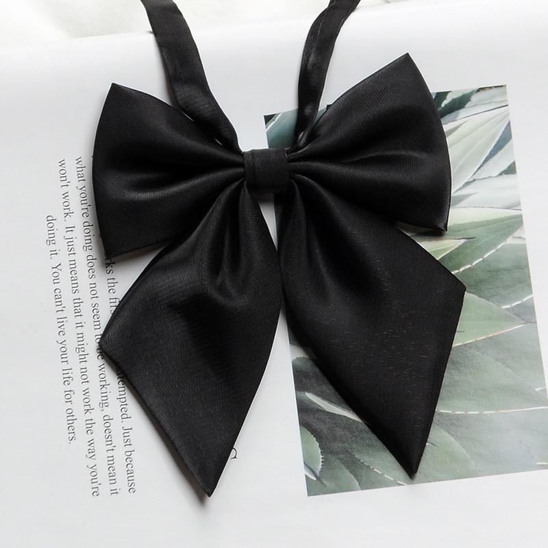 Pink Feather Jk Solid Color Collar Bow Tie For Japanese School Uniforms Women