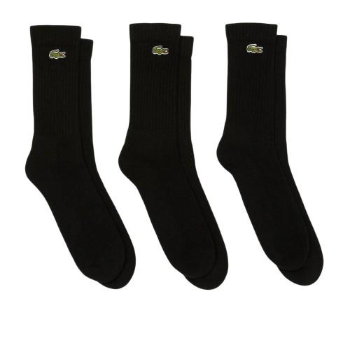 Lacoste Unisex Adult Logo Cotton Crew Socks (Pack of 3)