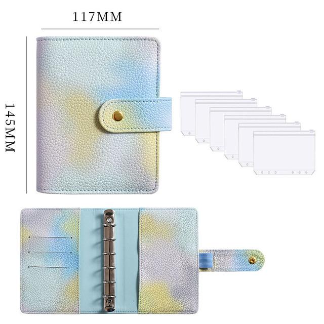 A7 Crocodile Pattern Leather Budget Binder Notebook Cash Envelopes System Set Binder Pockets Money Budget Saving Bill Organizer