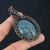Wonderful Chalcedony Gemstone Handmade Pure Copper Wire Wrap Jewelry Pendant