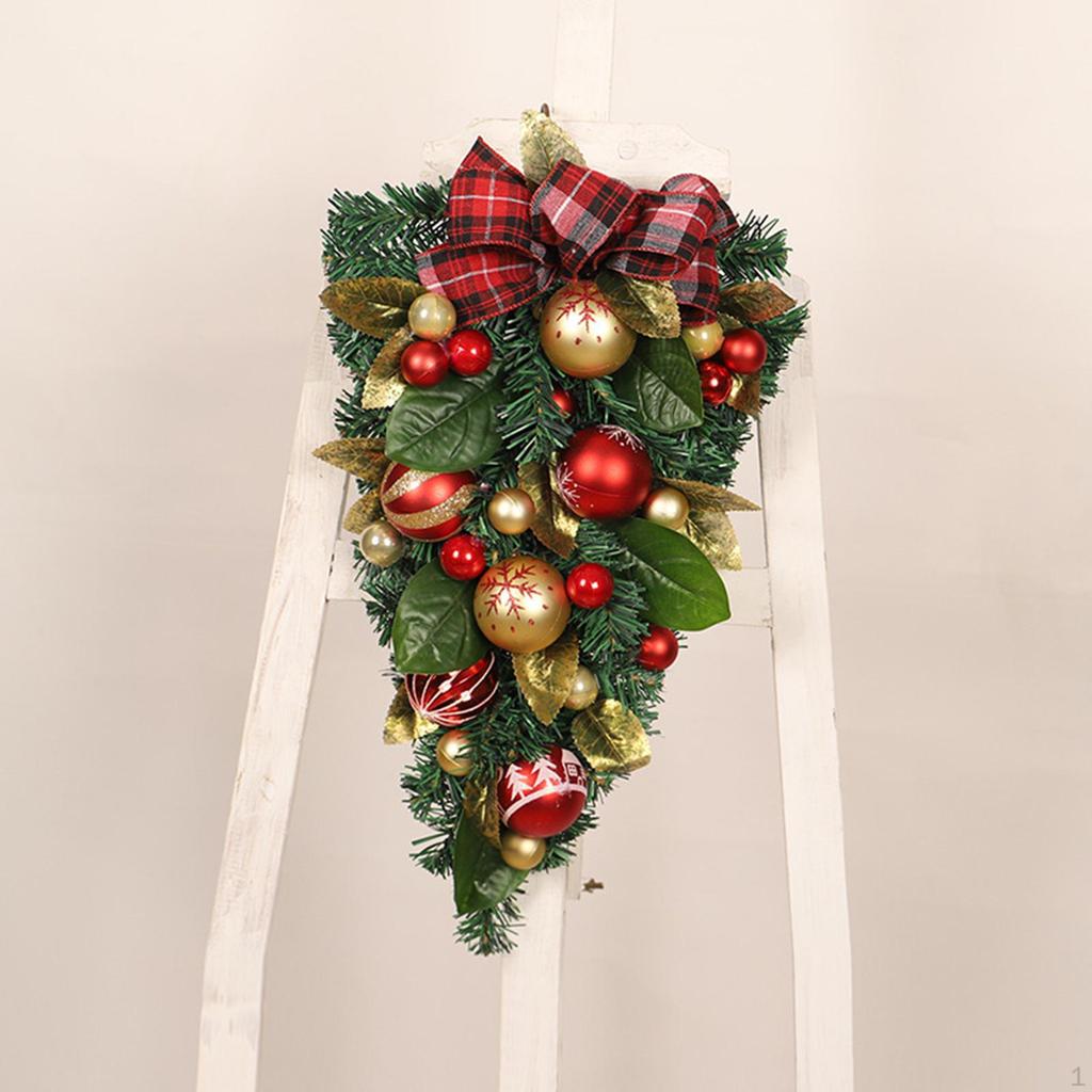 Artificial Christmas Teardrop Wreath Decoration Garland for Home