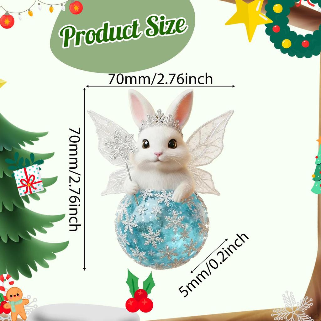 2D Flat Acrylic Hanging,Easter Bunny Decoration Home Pendant Ornament for Festival