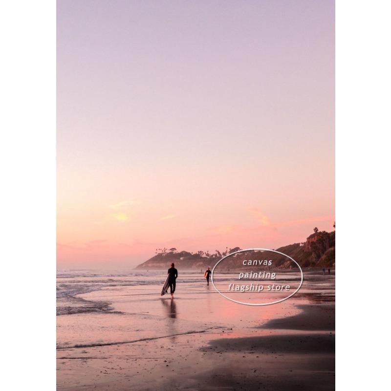 

Пляж Вид на море Волна Серфер Серфинг Принт Постеры Серфборд Серф Спорт Холст Живопись Настенное искусство Картины для комнаты Домашний декор 21cm×30cm NoFrame